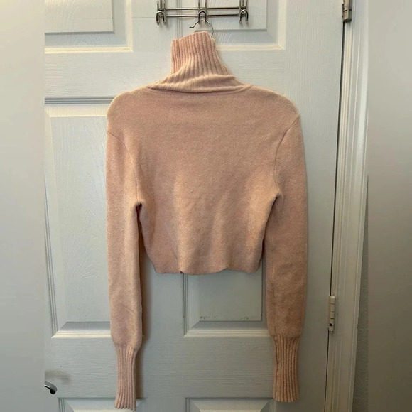 Ronny Kobo Cropped Turtle Neck in Light Pink - Picture 2 of 4
